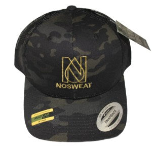 Black Camouflage Nosweat Snapback Hat