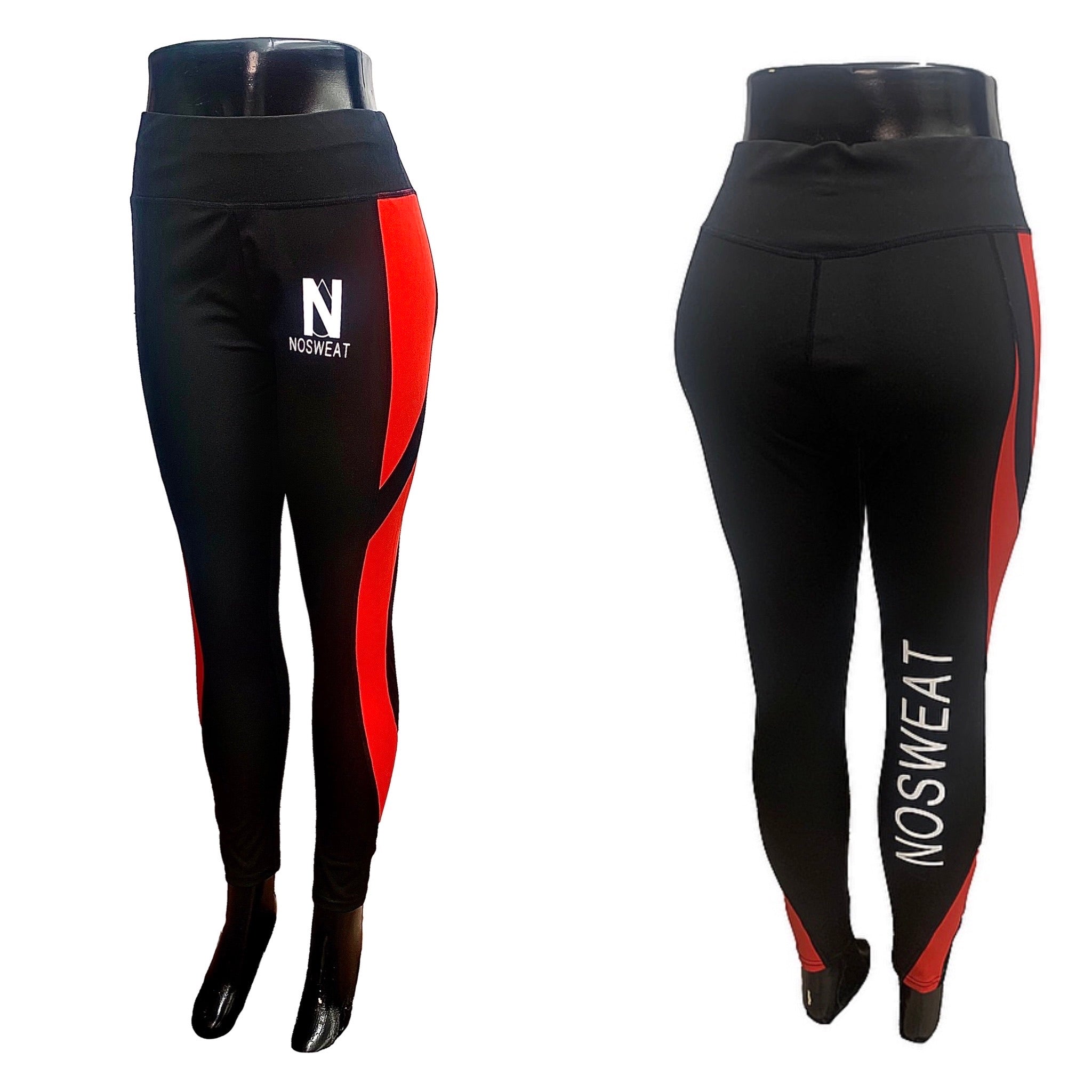 Women’s Nosweat Black and Red Leggings