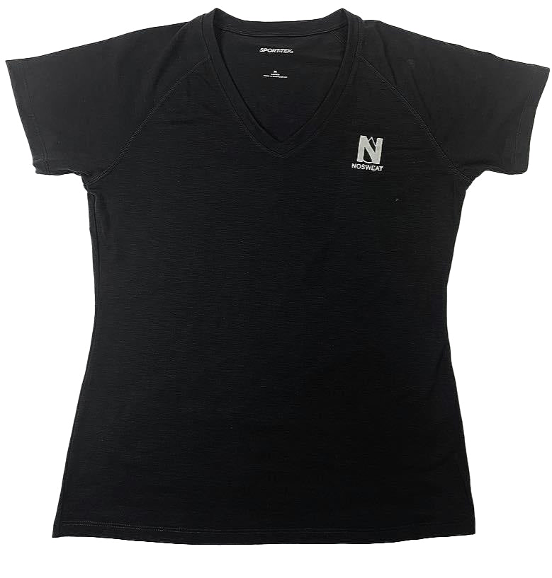 Womens Nosweat Short Sleeve V-Neck Shirt